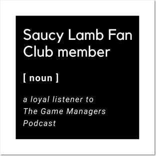 The Game Managers Podcast Saucy Lamb Club Definition Posters and Art